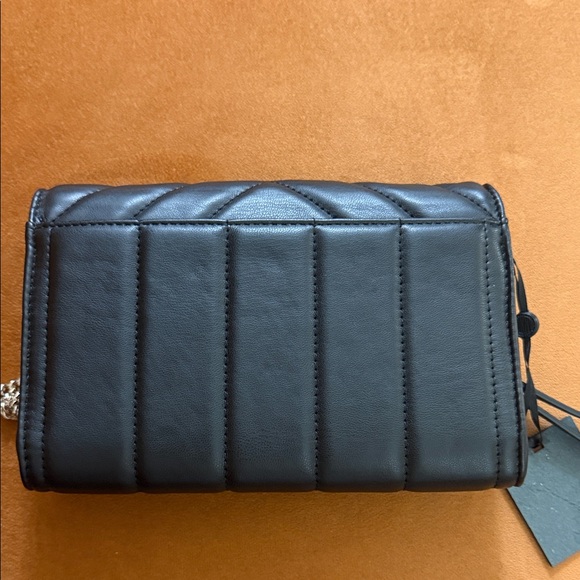 DKNY Black Chevron Quilted Wristlet - Picture 9 of 10